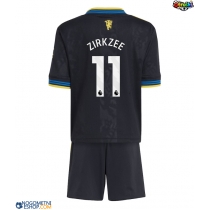 Otroški Nogometni dresi Manchester United Joshua Zirkzee #11 Tretji 2025-26 Kratek Rokav (+ Kratke hlače)